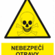 200700 | KRIŽAN - safetyshop Výstražná bezpečnostní tabulka symbol s textem: "Nebezpečí otravy plynem"