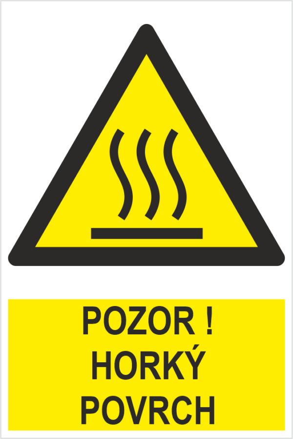 Pozor horký povrch - ISO 7010