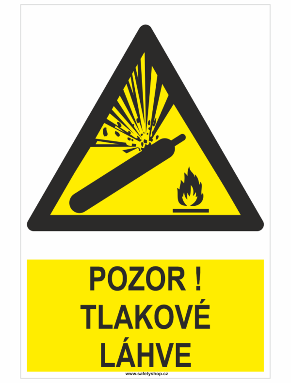 Pozor ! Tlakové láhve - ISO 7010