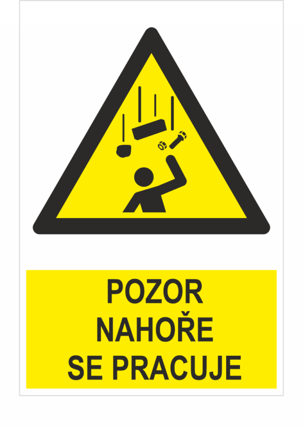 Pozor! Nahoře se pracuje ISO 7010