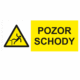 201315v | KRIŽAN - safetyshop Výstražná bezpečnostní tabulka symbol s textem: "Pozor schody"