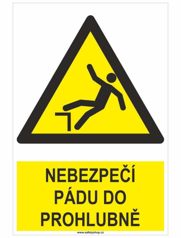 Nebezpečí pádu do prohlubně ISO 7010