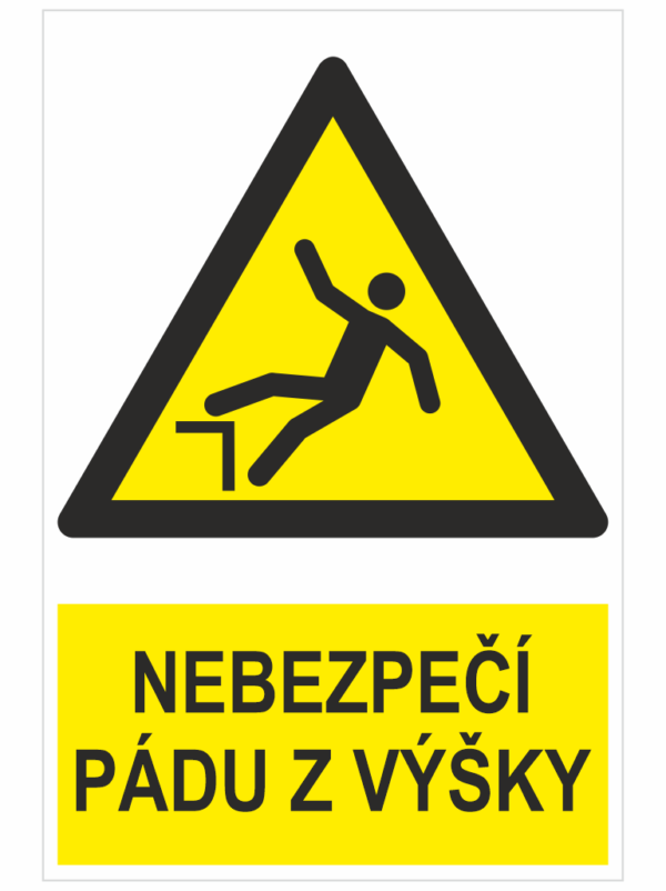Nebezpečí pádu z výšky ISO 7010