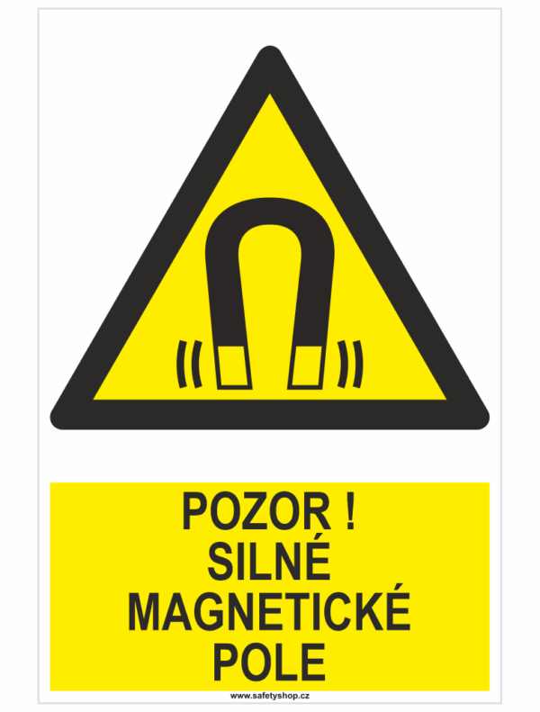 Pozor ! Silné magnetické pole  ISO 7010