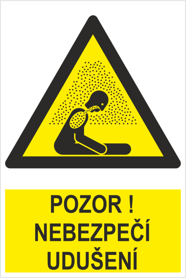 POZOR ! Nebezpečí udušení - ISO 7010