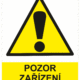 Výstražná bezpečnostní tabulka symbol s textem: "Pozor zařízení se opravuje"
