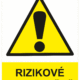 201998 | KRIŽAN - safetyshop Výstražná bezpečnostní tabulka symbol s textem: "Rizikové pracoviště"