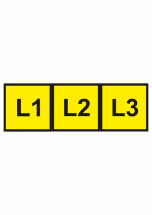 Značení elektro a ESD - Symboly a aršíky: L1 | L2 | L3