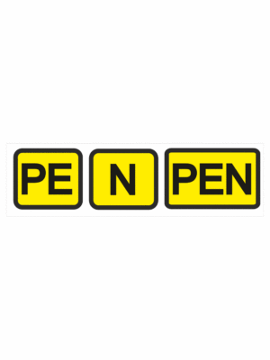 Značení elektro a ESD - Symboly a aršíky: PE | N | PEN