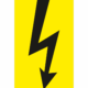 Značení elektro a ESD - Symboly a aršíky: Blesk (černý)