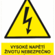 210113 | KRIŽAN - safetyshop Značení elektro a ESD - Elektro výstrahy: Vysoké napětí životu nebezpečno, dotýkat se el. zařízení