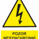 210130 | KRIŽAN - safetyshop Značení elektro a ESD - Elektro výstrahy: Pozor nesynchronní stav