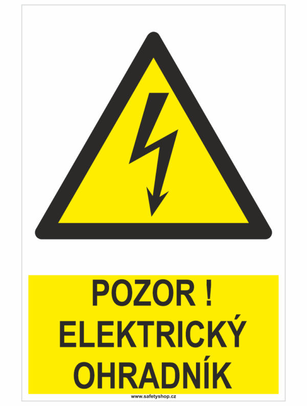 Pozor elektrický ohradník