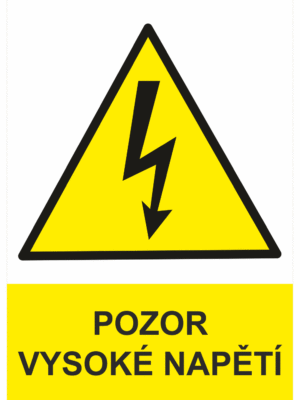 Značení elektro a ESD - Elektro výstrahy: Pozor vysoké napětí