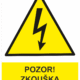 Značení elektro a ESD - Elektro výstrahy: Pozor zkouška kabelu