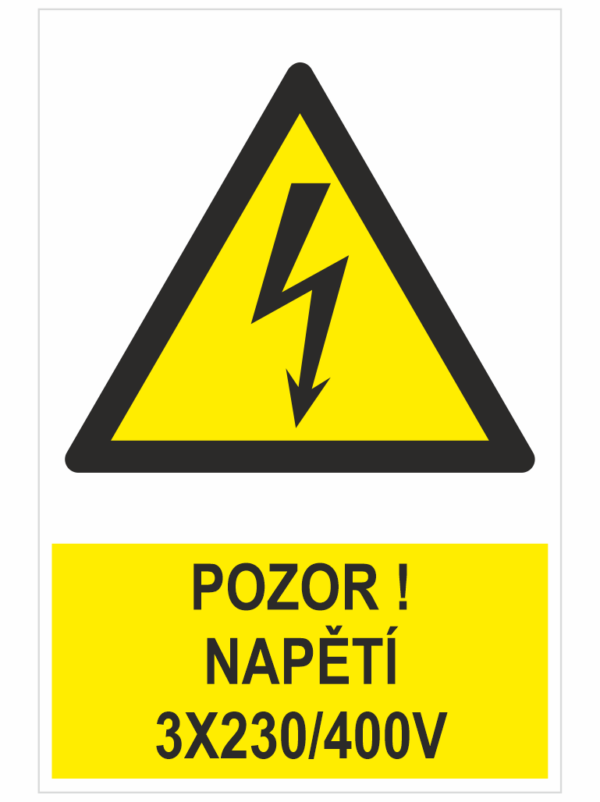 Pozor! Napětí 3x 230/400V