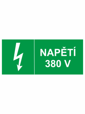 Značení elektro - Značení uzávěrů a vypínačů: Napětí 380 V