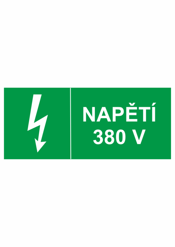 Značení elektro - Značení uzávěrů a vypínačů: Napětí 380 V