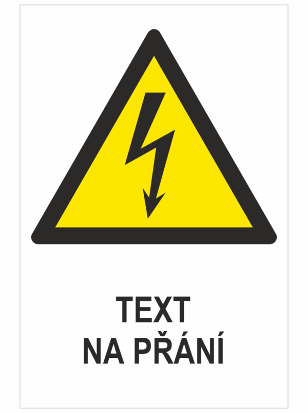 Výstraha elektřina - Váš text