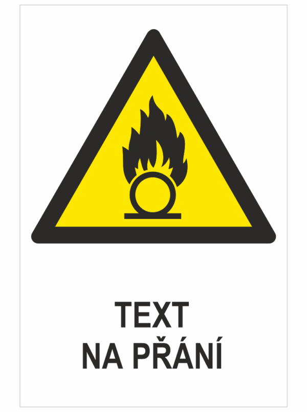 Oxidující látka ISO 7010 - Váš text