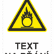Bezpečnostní výstražná tabulka na přání - Symbol s textem na přání: Oxidující