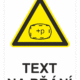 Bezpečnostní výstražná tabulka na přání - Symbol s textem na přání: Pozor přetlak