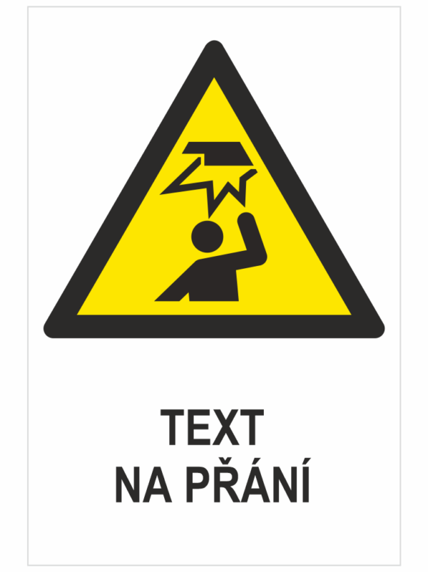 Zavěšená překážka ISO 7010 - Váš text