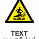 Bezpečnostní výstražná tabulka na přání - Symbol s textem na přání: Surfing