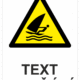 Bezpečnostní výstražná tabulka na přání - Symbol s textem na přání: Windsurfing