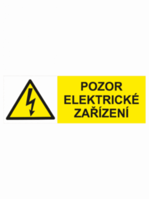 Značení elektro a ESD - Elektro výstrahy: Pozor elektrické zařízení