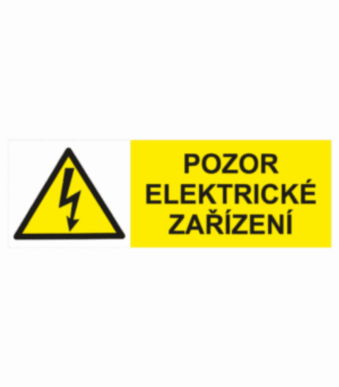 Značení elektro a ESD - Elektro výstrahy: Pozor elektrické zařízení