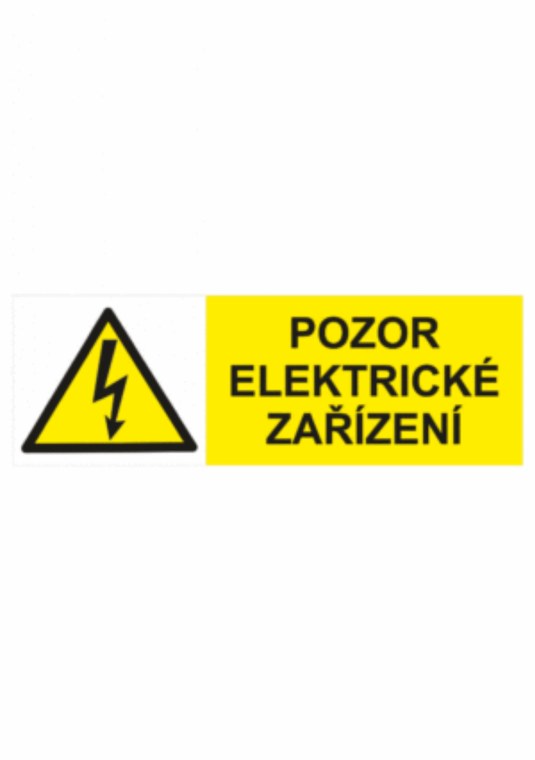 Značení elektro a ESD - Elektro výstrahy: Pozor elektrické zařízení