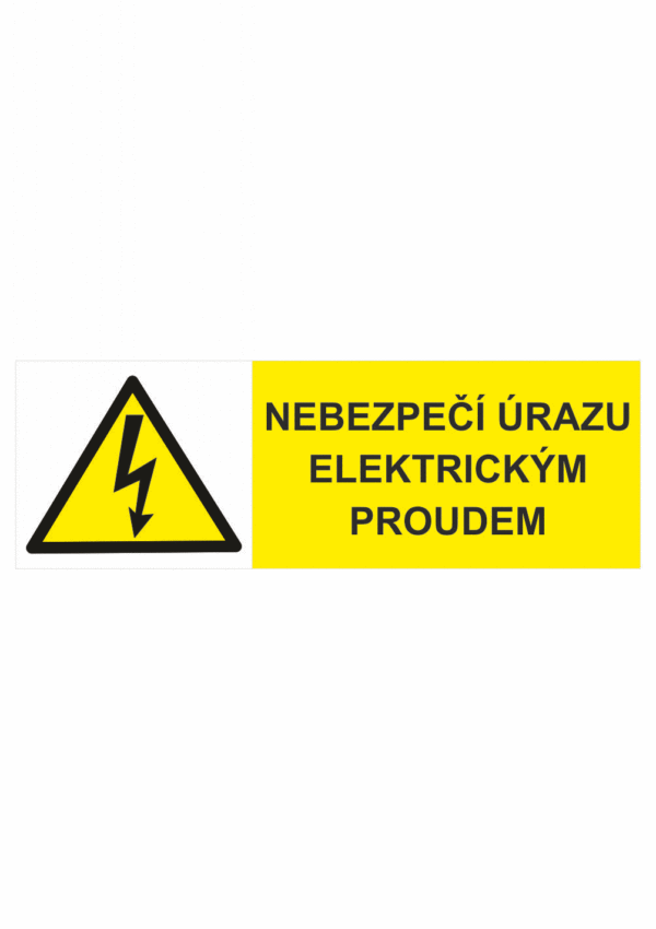 Značení elektro a ESD - Elektro výstrahy: Nebezpečí úrazu elektrickým proudem