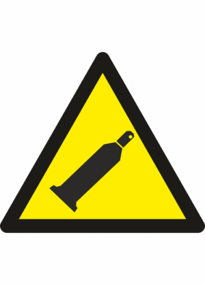 Výstražná bezpečnostní značka: Symbol bez textu - Tlakové láhve