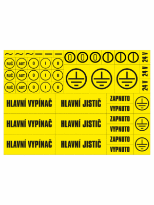 Značení elektro a ESD - Symboly a aršíky: Kombinovaný arch