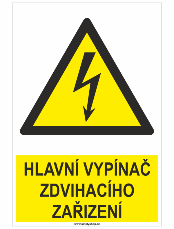 Hlavní vypínač zdvihacího zařízení