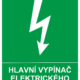 Značení elektro - Značení uzávěrů a vypínačů: Hlavní vypínač elektrického proudu