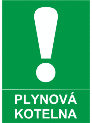 Značení elektro - Značení uzávěrů a vypínačů: Plynová kotelna