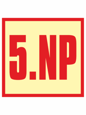 Značení budov - Značení podlaží: 5. Nadzemní podlaží (Fotoluminiscenční)