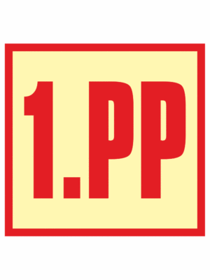 Značení budov - Značení pater: 1. Podzemní podlaží (Fotoluminiscenční)