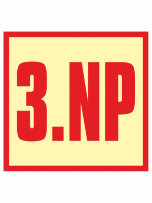 Značení budov - Značení pater: 3. Nadzemní podlaží (Fotoluminiscenční)