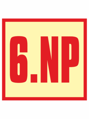 Značení budov - Značení pater: 6. Nadzemní podlaží (Fotoluminiscenční)