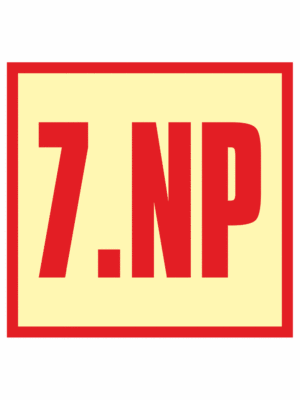 Značení budov - Značení pater: 7. Nadzemní podlaží (Fotoluminiscenční)