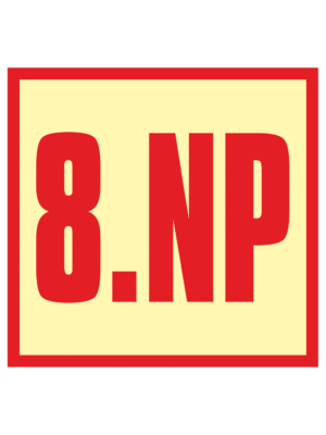Značení budov - Značení pater: 8. Nadzemní podlaží (Fotoluminiscenční)