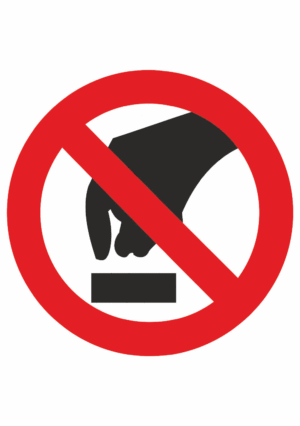 Zákazová bezpečnostní značka: Symbol bez textu - Nedotýkat se
