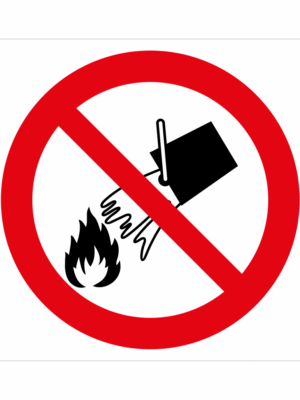 Bezpečnostní značení - Zákazový symbol: Nehasit vodu