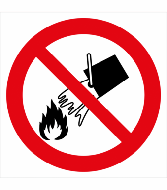 Bezpečnostní značení - Zákazový symbol: Nehasit vodu