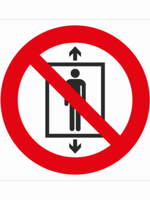 Bezpečnostní značení - Zákazový symbol: Zákaz přepravy osob