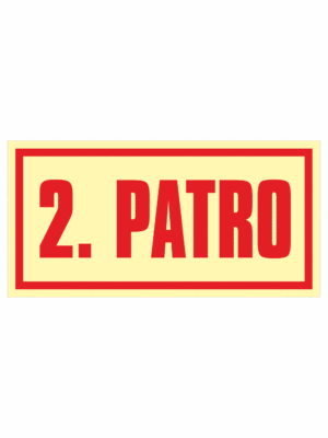Značení budov - Značení podlaží: 2. Patro (Fotoluminiscenční)