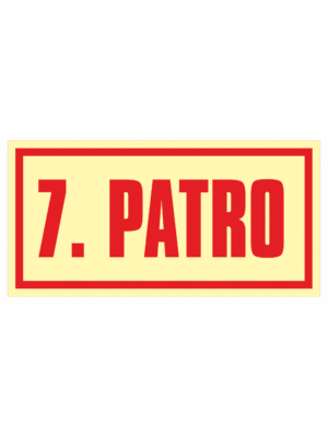 Značení budov - Značení podlaží: 7. Patro (Fotoluminiscenční)